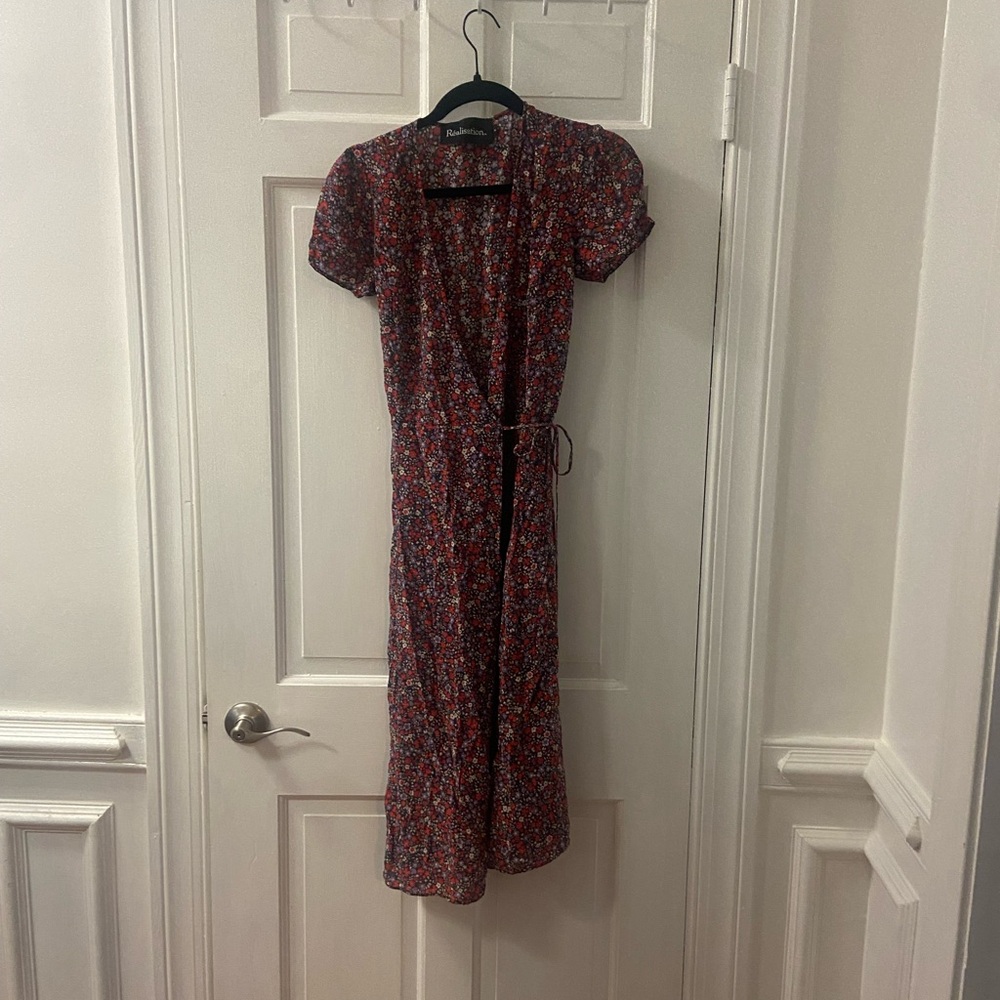 Realistation par Red purple floral dress small